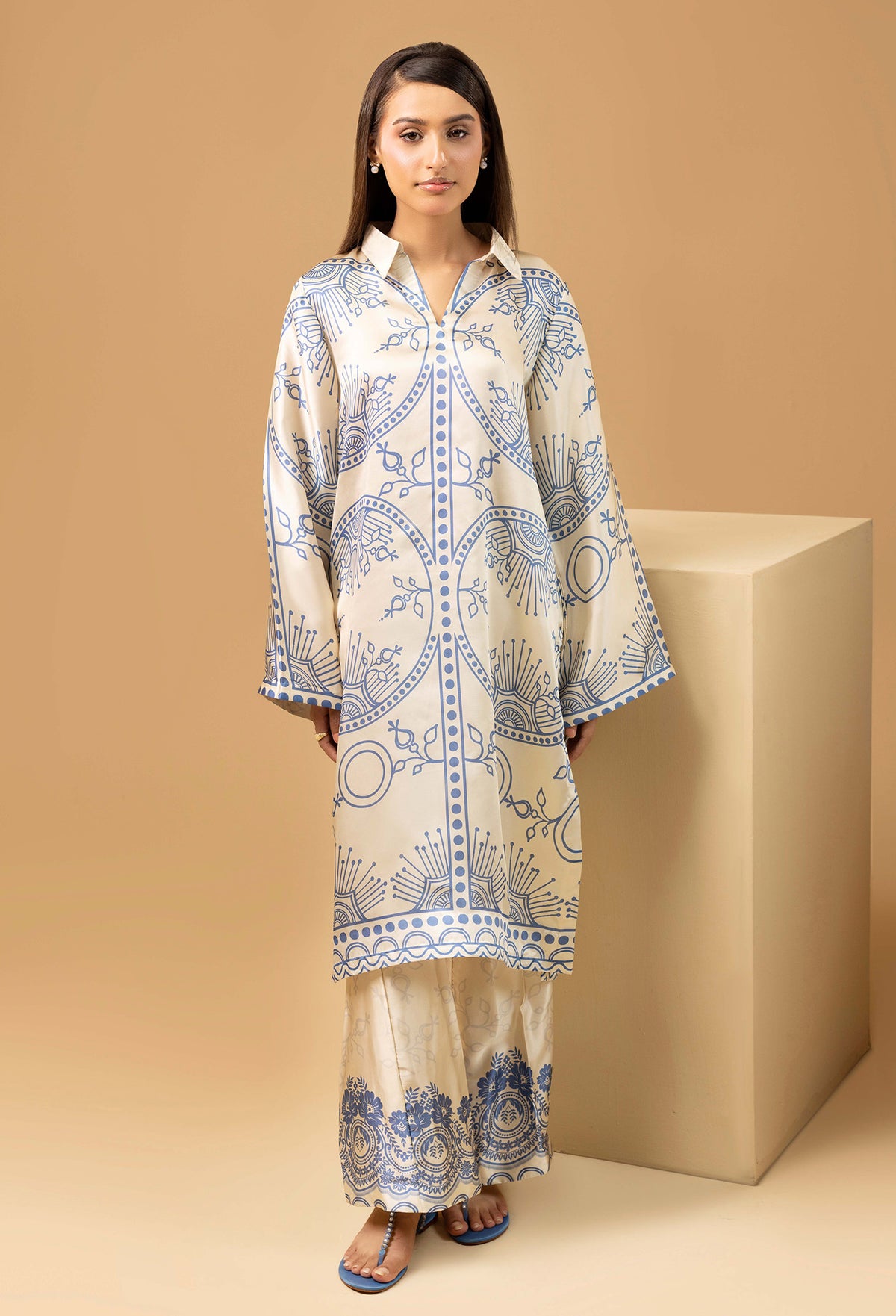 2 Piece – Printed Shamoz Silk