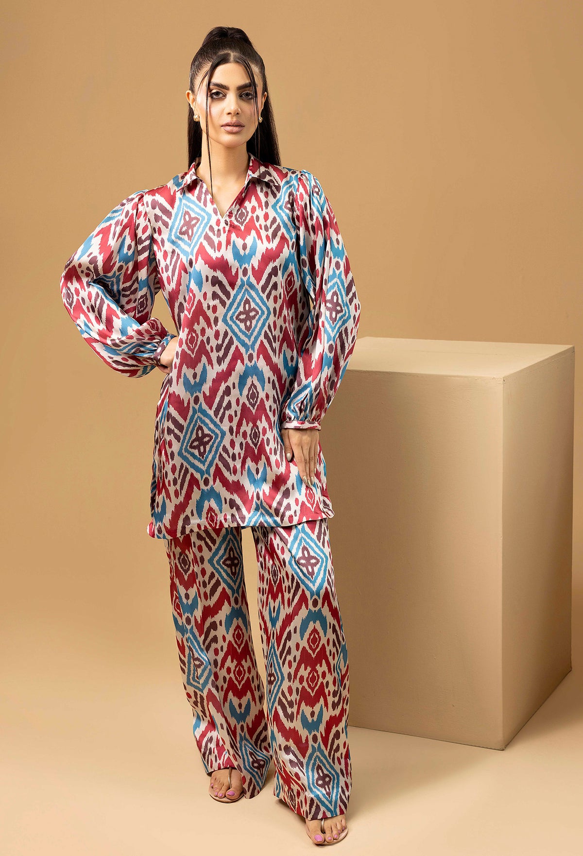 2 Piece – Printed Shamoz Silk