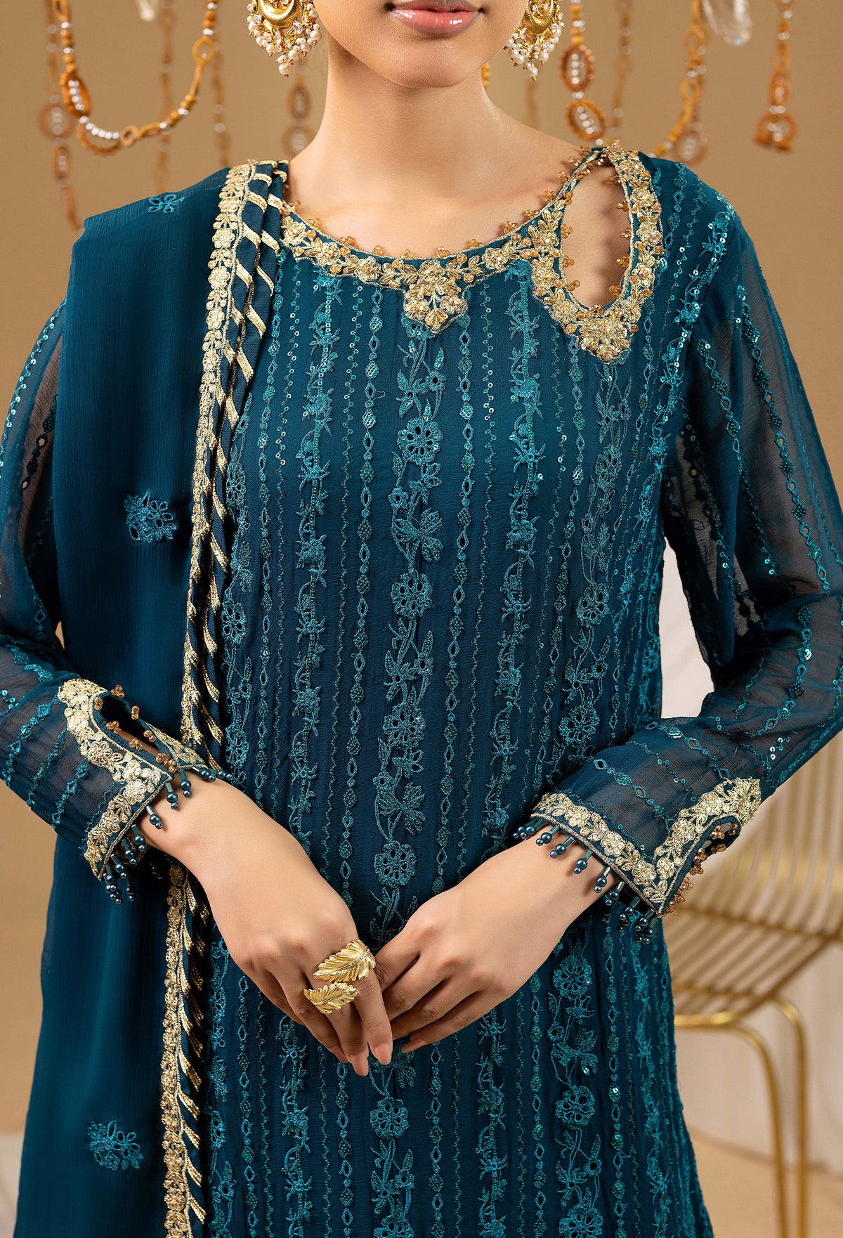 3 Piece – Embroidered Chiffon