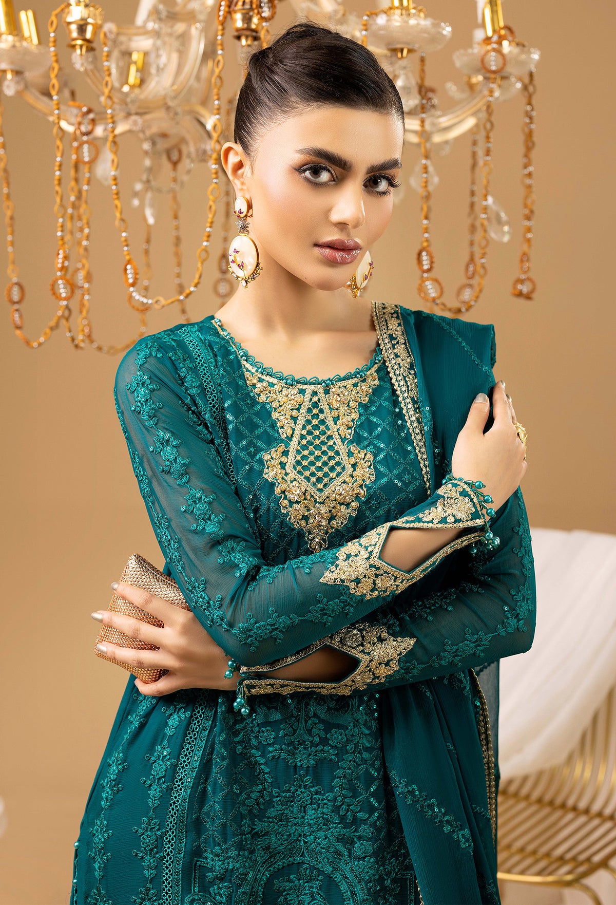 3 Piece – Embroidered Chiffon