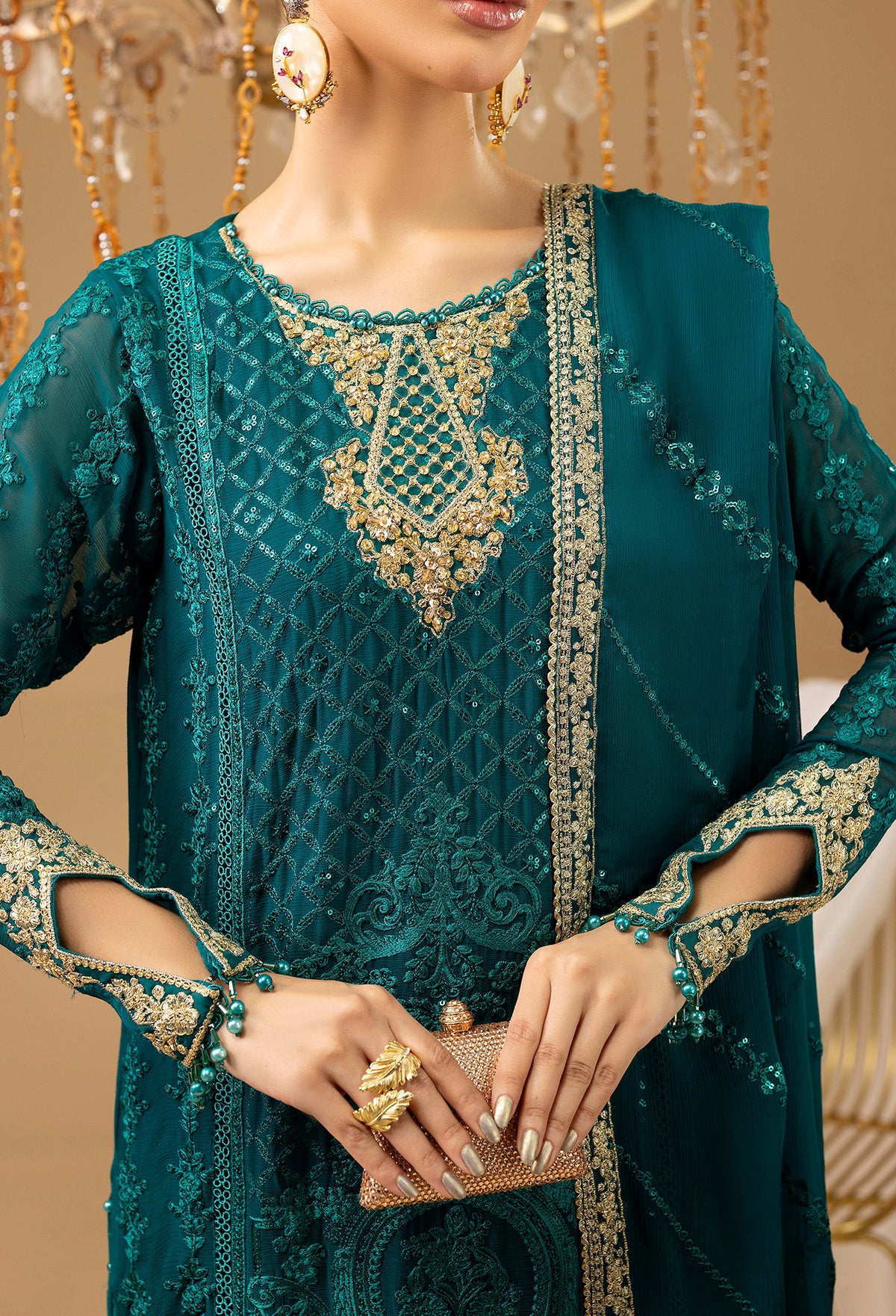 3 Piece – Embroidered Chiffon
