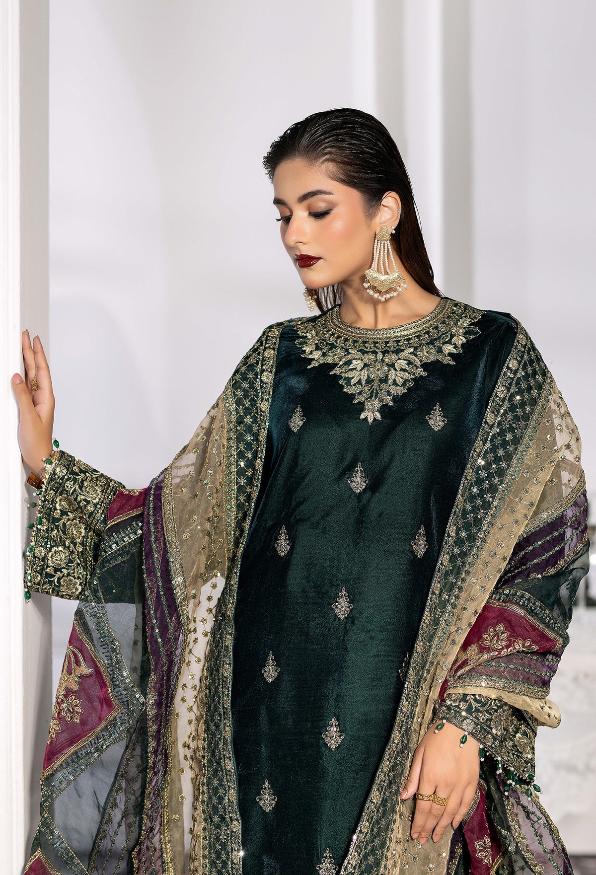 3 Piece – Embroidered RAW Silk