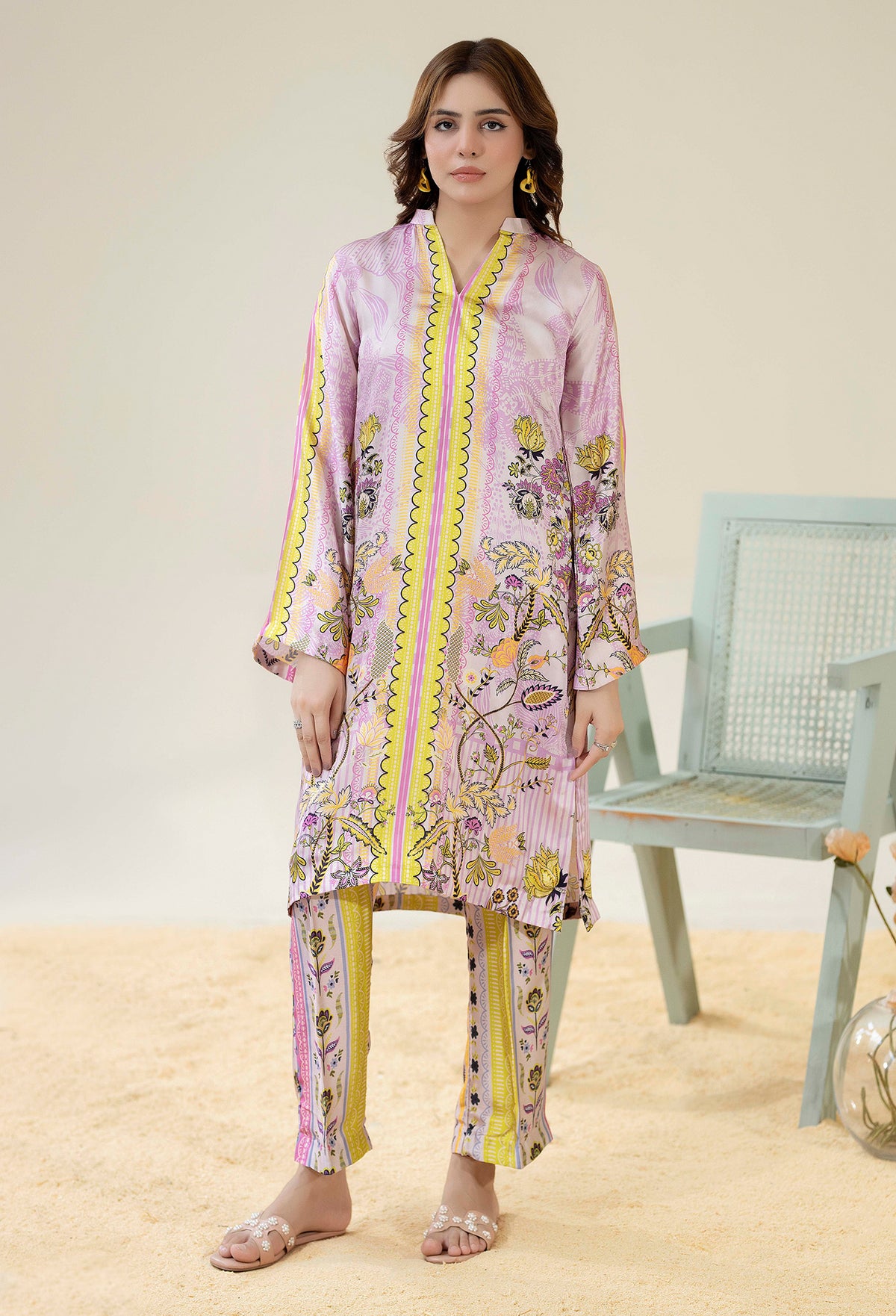 2 Piece – Printed Shamoz Silk