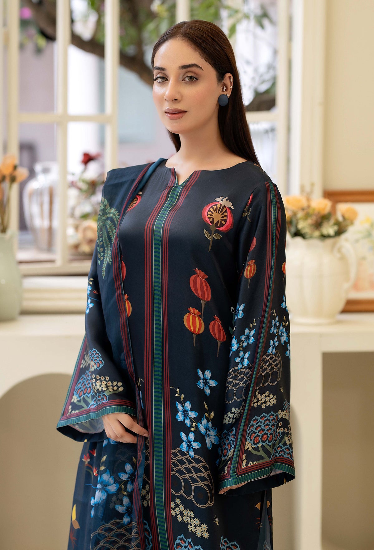 3 Piece – Printed Shamoz Silk