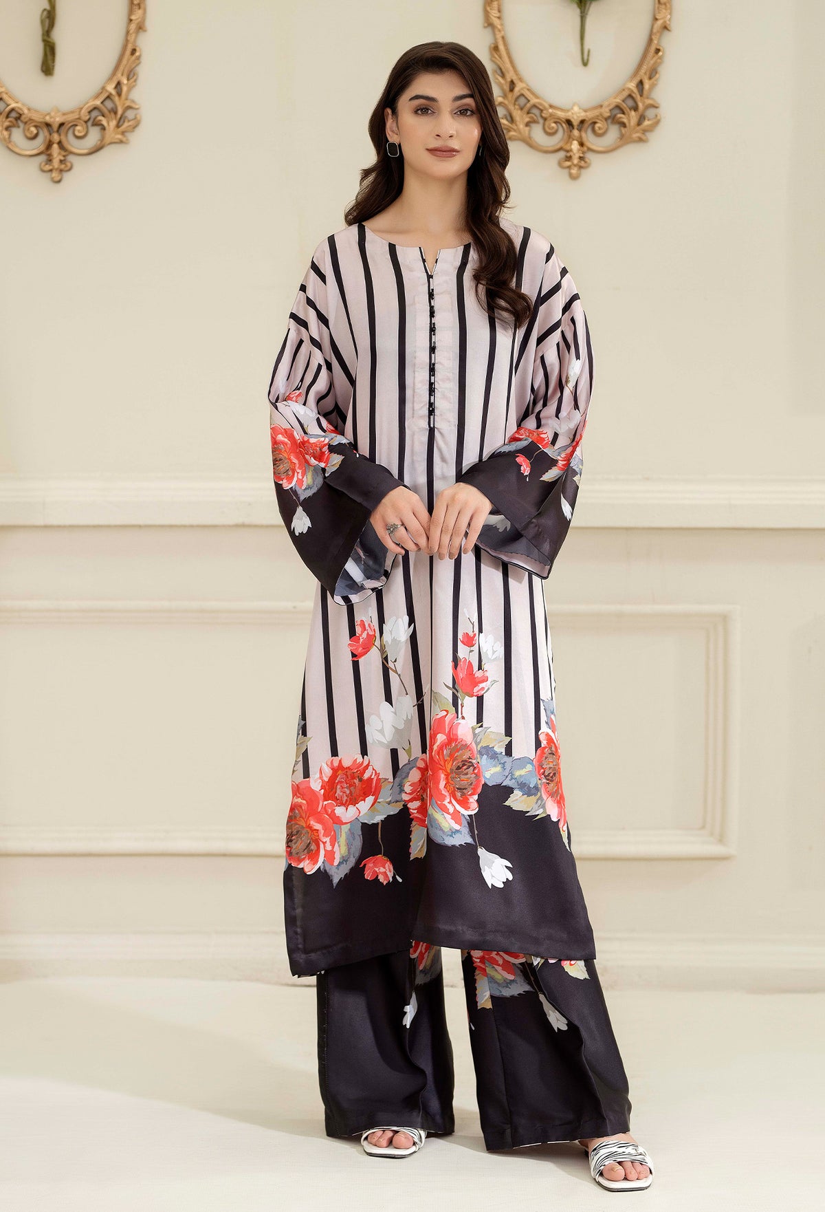 2 Piece – Printed Shamoz Silk