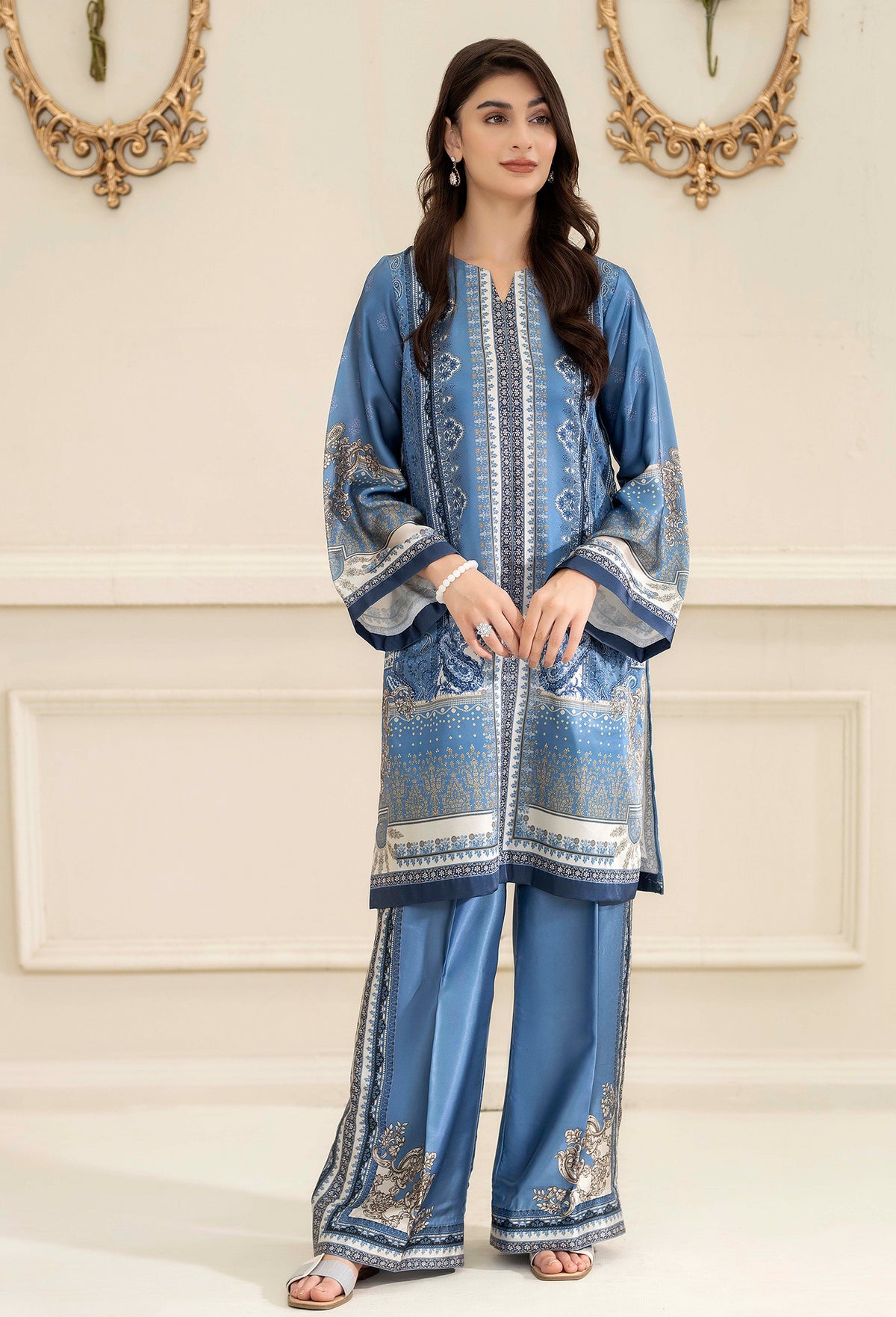 2 Piece – Printed Shamoz Silk