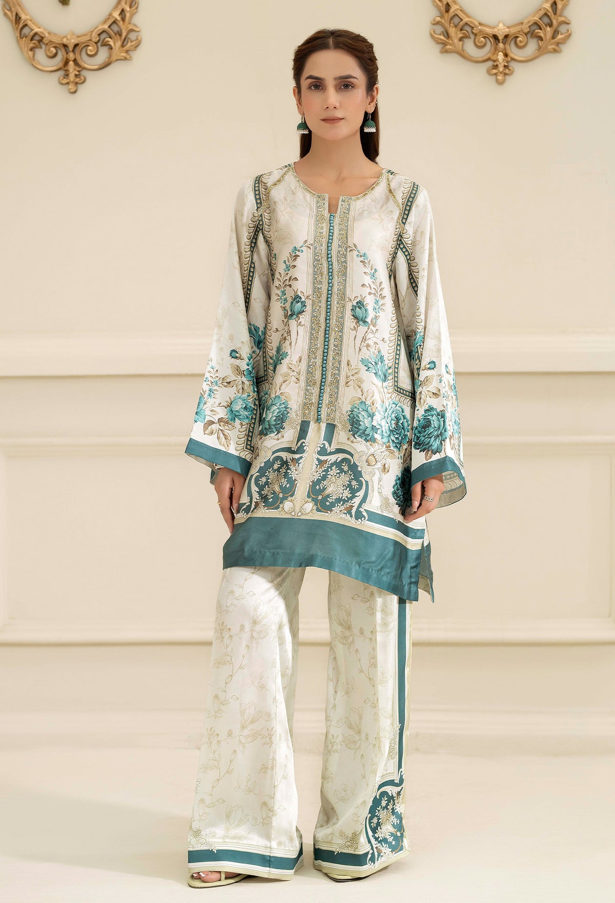 2 Piece – Printed Shamoz Silk