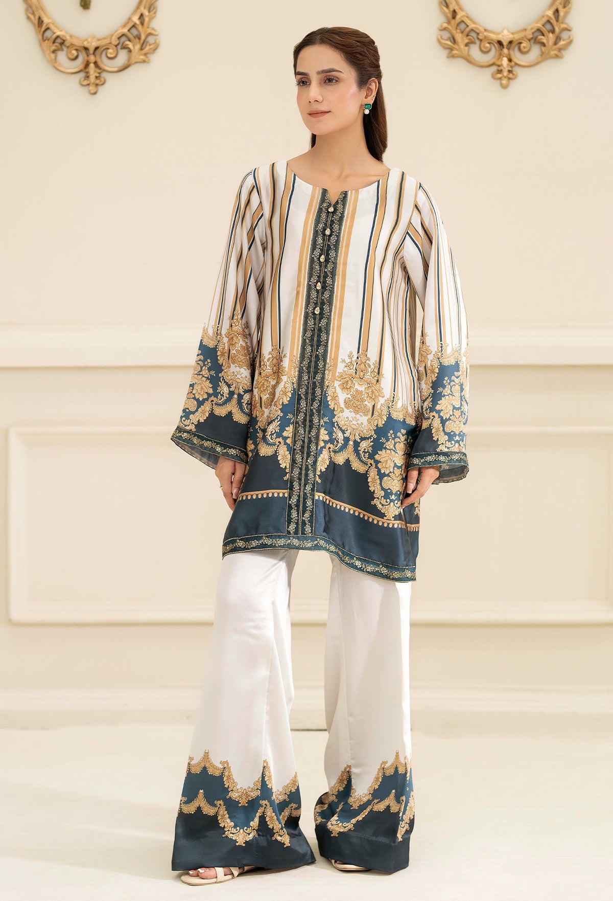 2 Piece – Printed Shamoz Silk