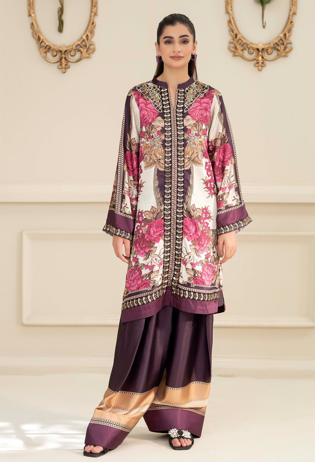 2 Piece – Printed Shamoz Silk