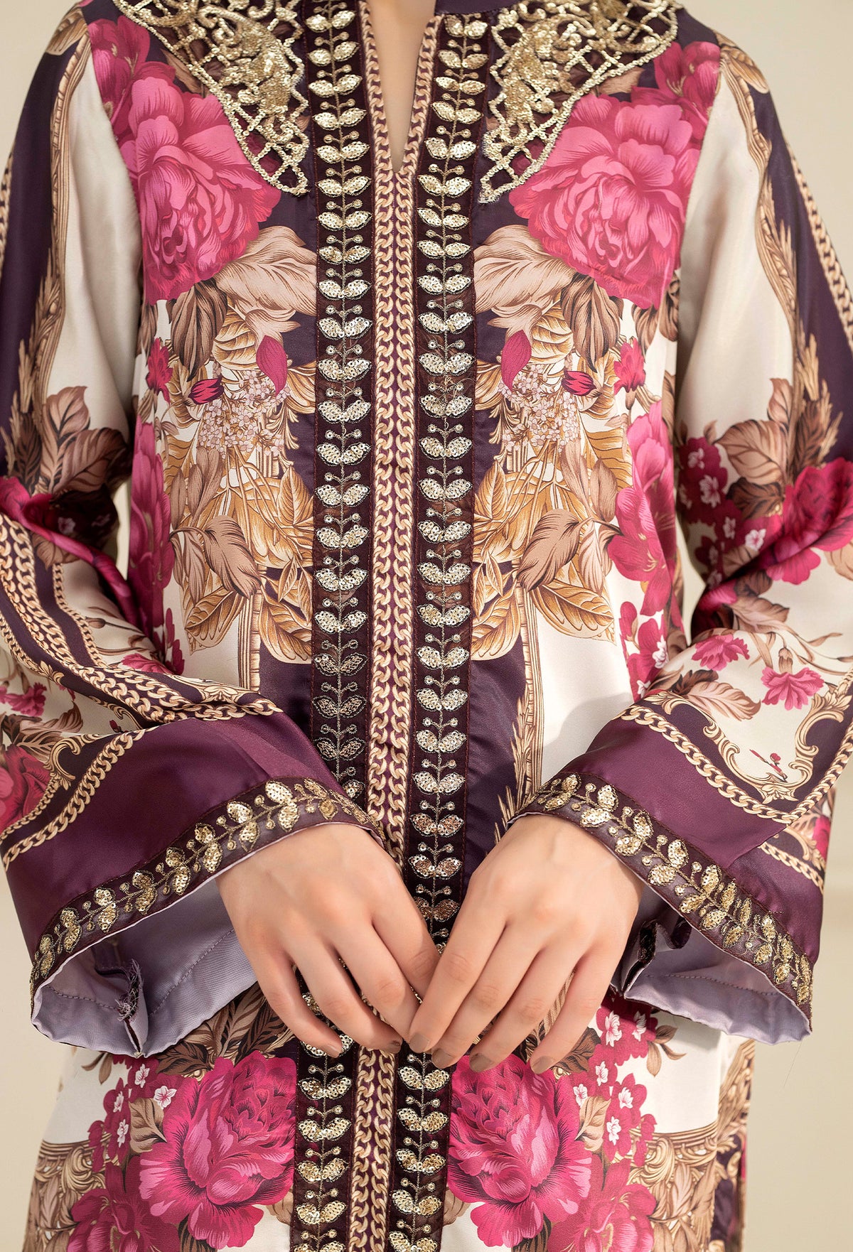 2 Piece – Printed Shamoz Silk