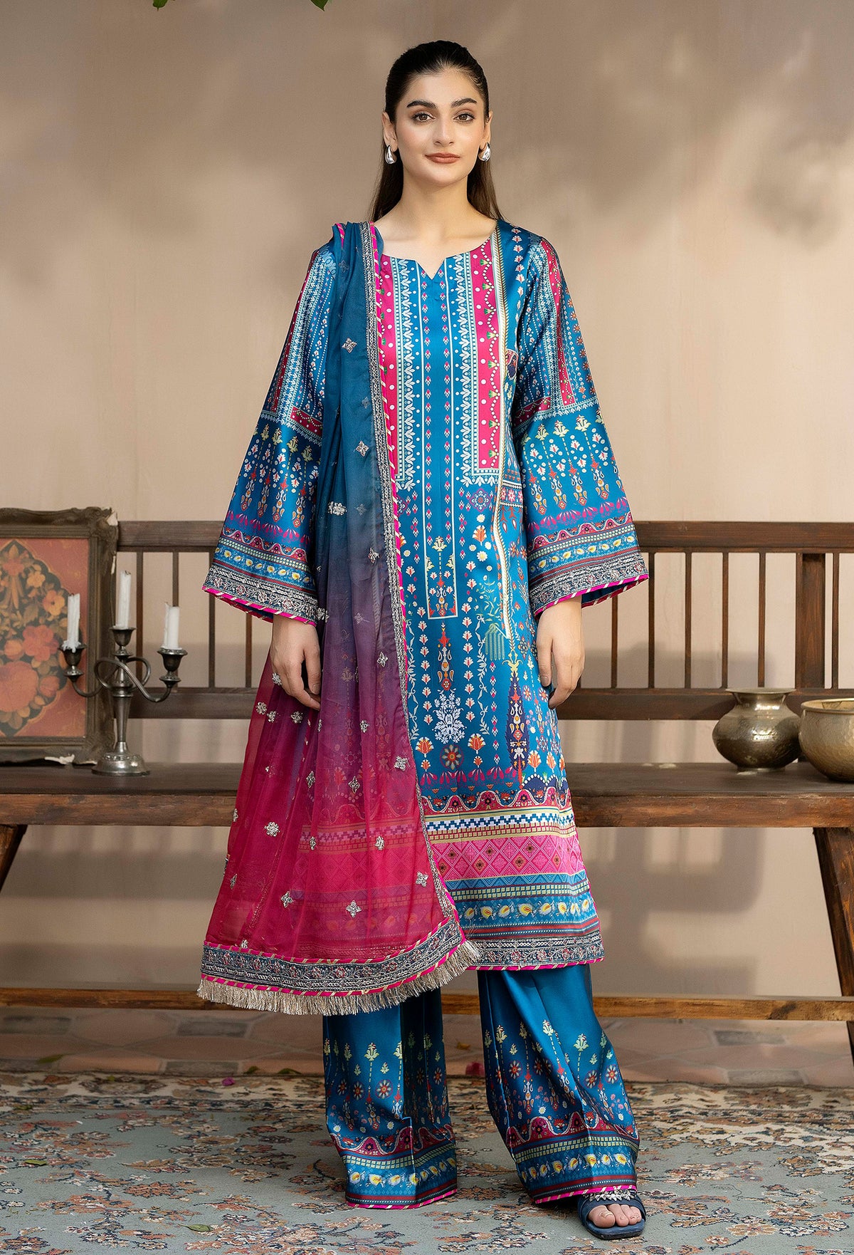 3 Piece – Embroidered Silk