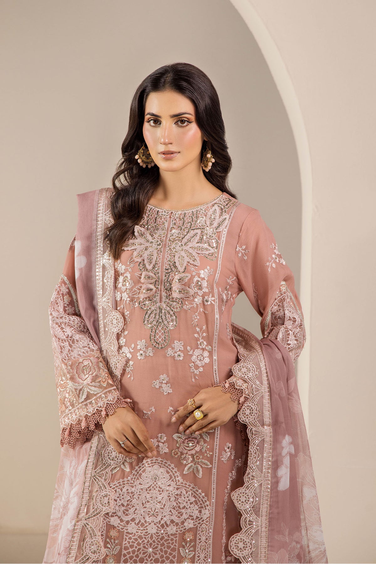 3 Piece – Embroidered Chiffon