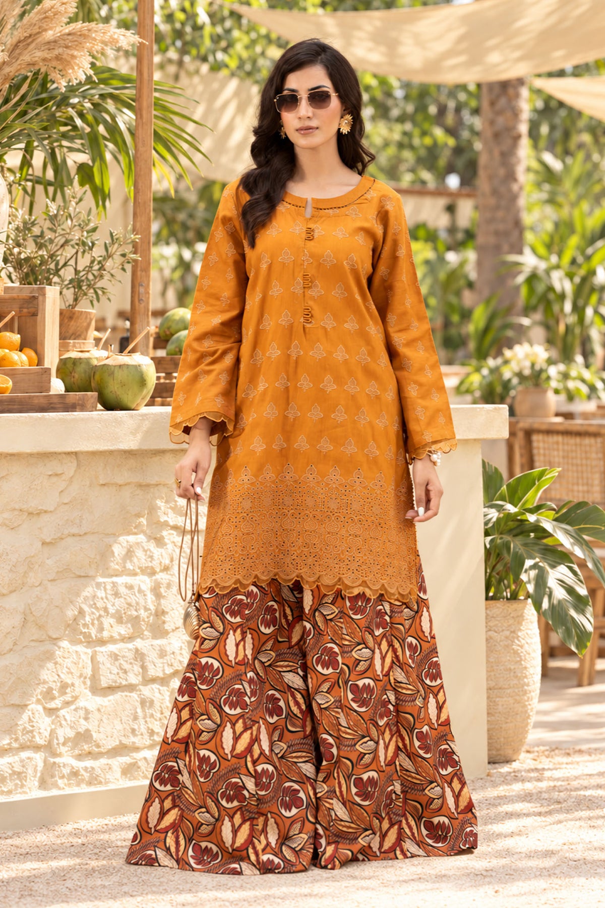 2 PIECE - SCHIFFLI EMBROIDERED KHADDAR