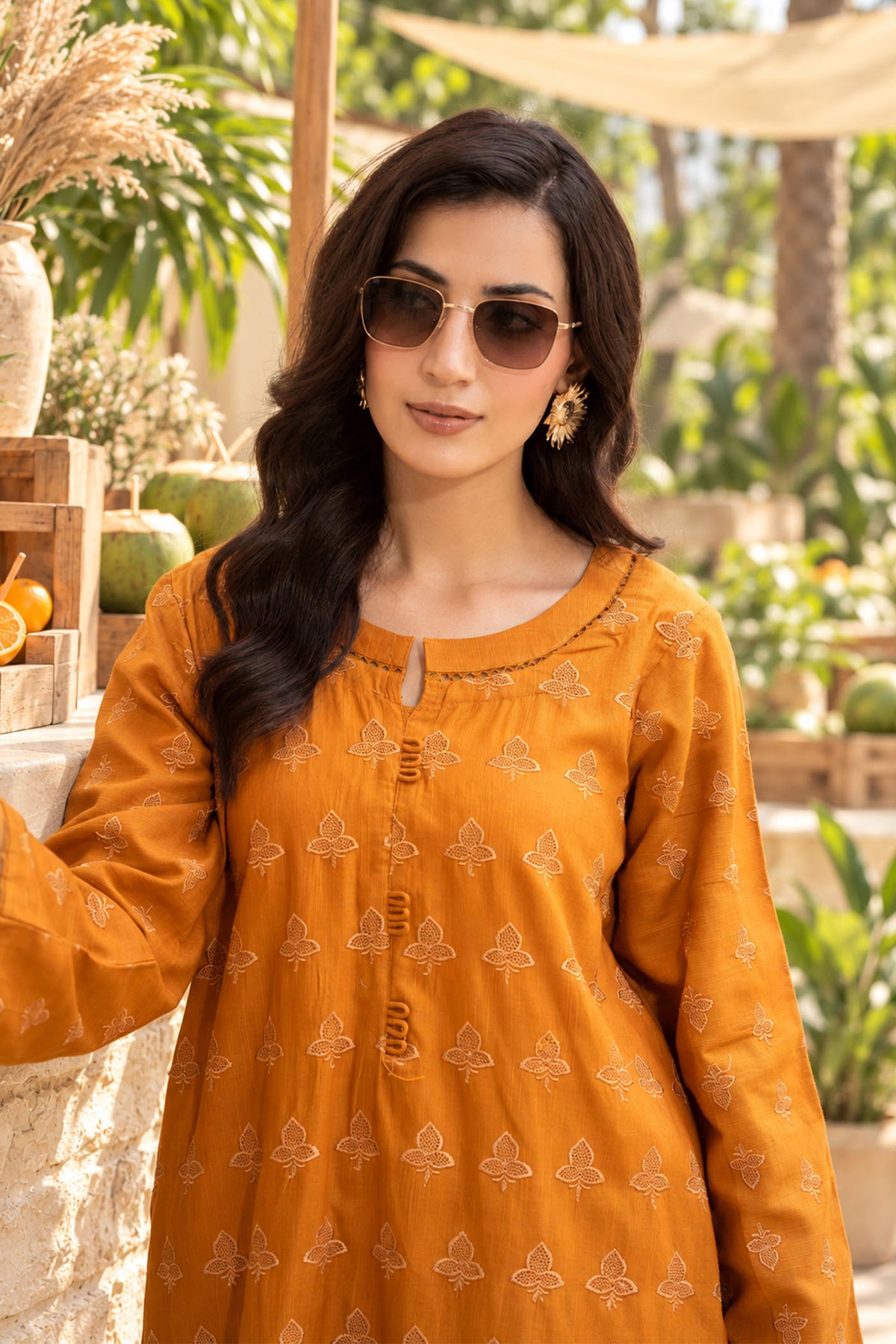2 PIECE - SCHIFFLI EMBROIDERED KHADDAR