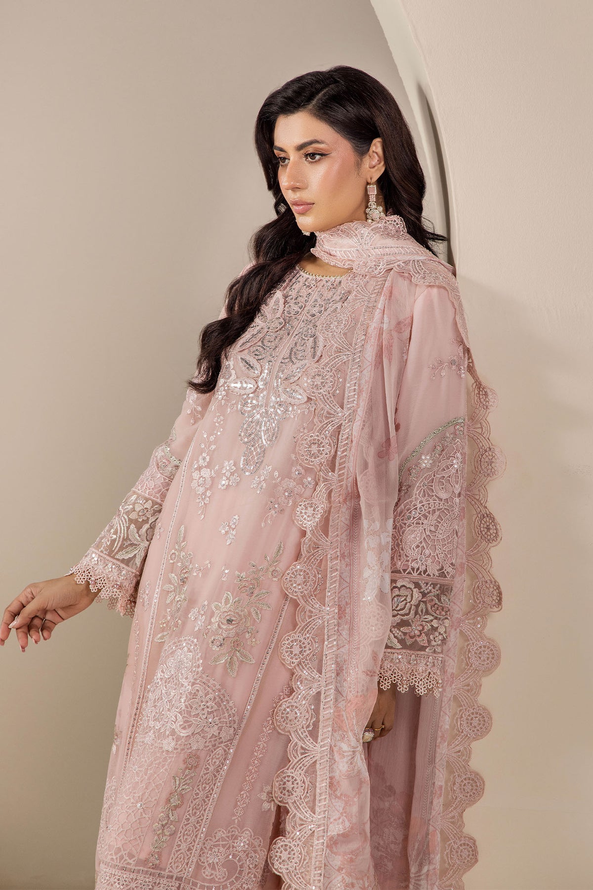3 Piece – Embroidered Chiffon