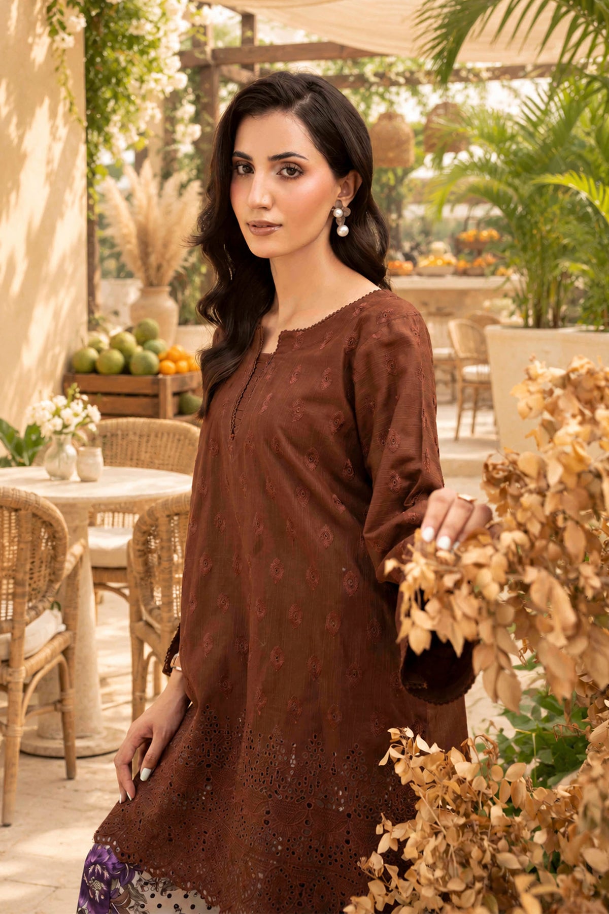 2 PIECE - SCHIFFLI EMBROIDERED KHADDAR