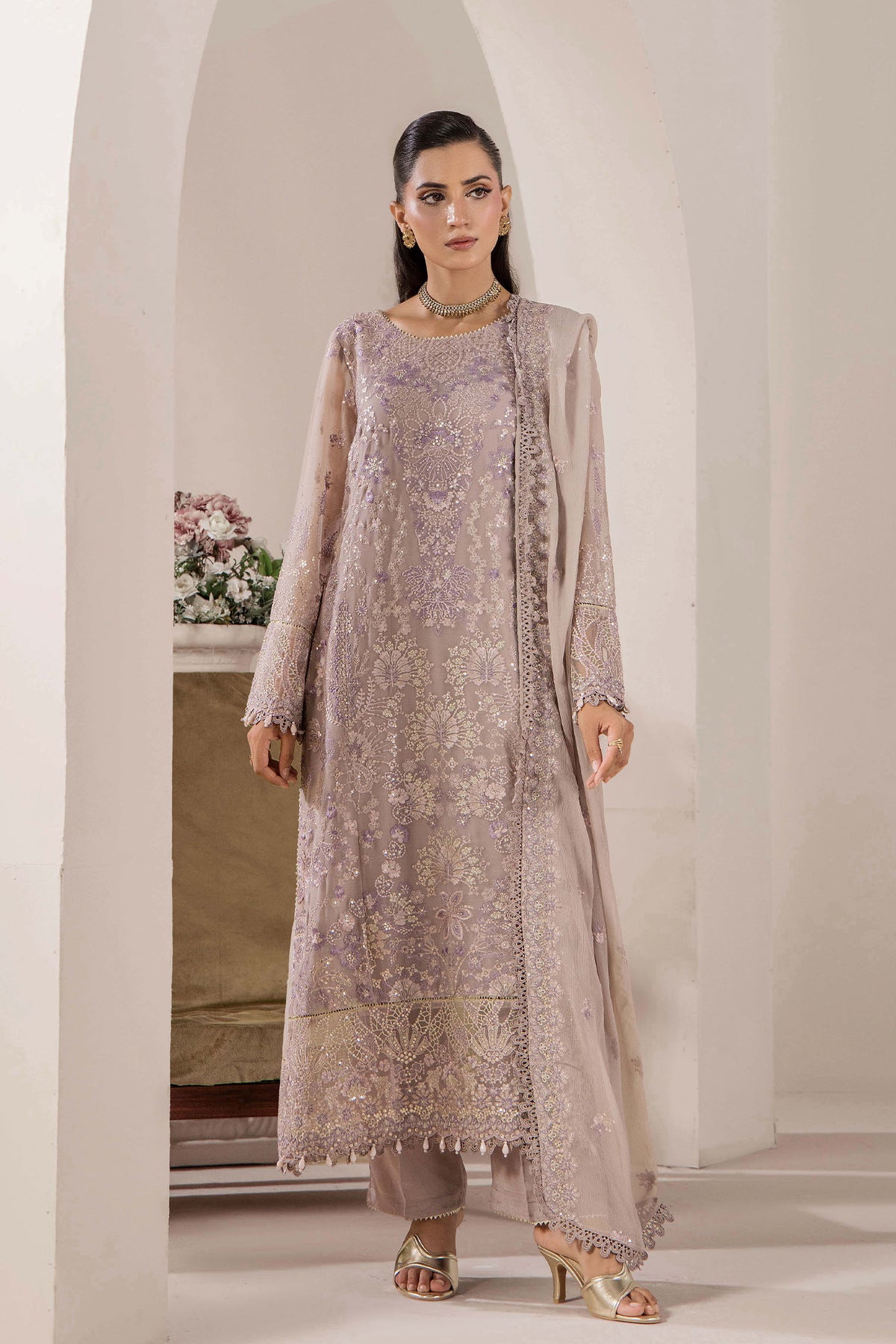 3 Piece – Embroidered Chiffon