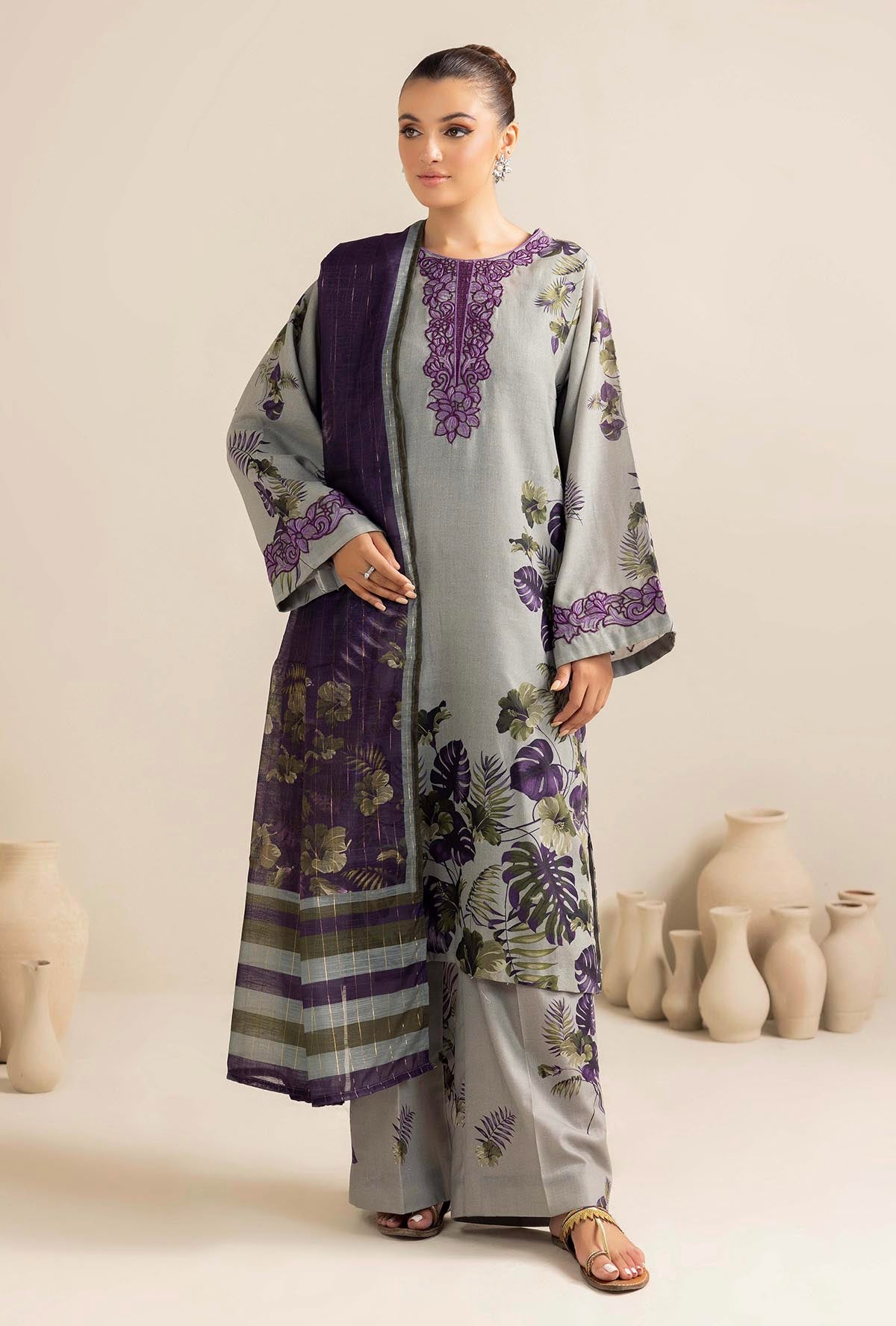 1 Piece – Embroidered Khaddar