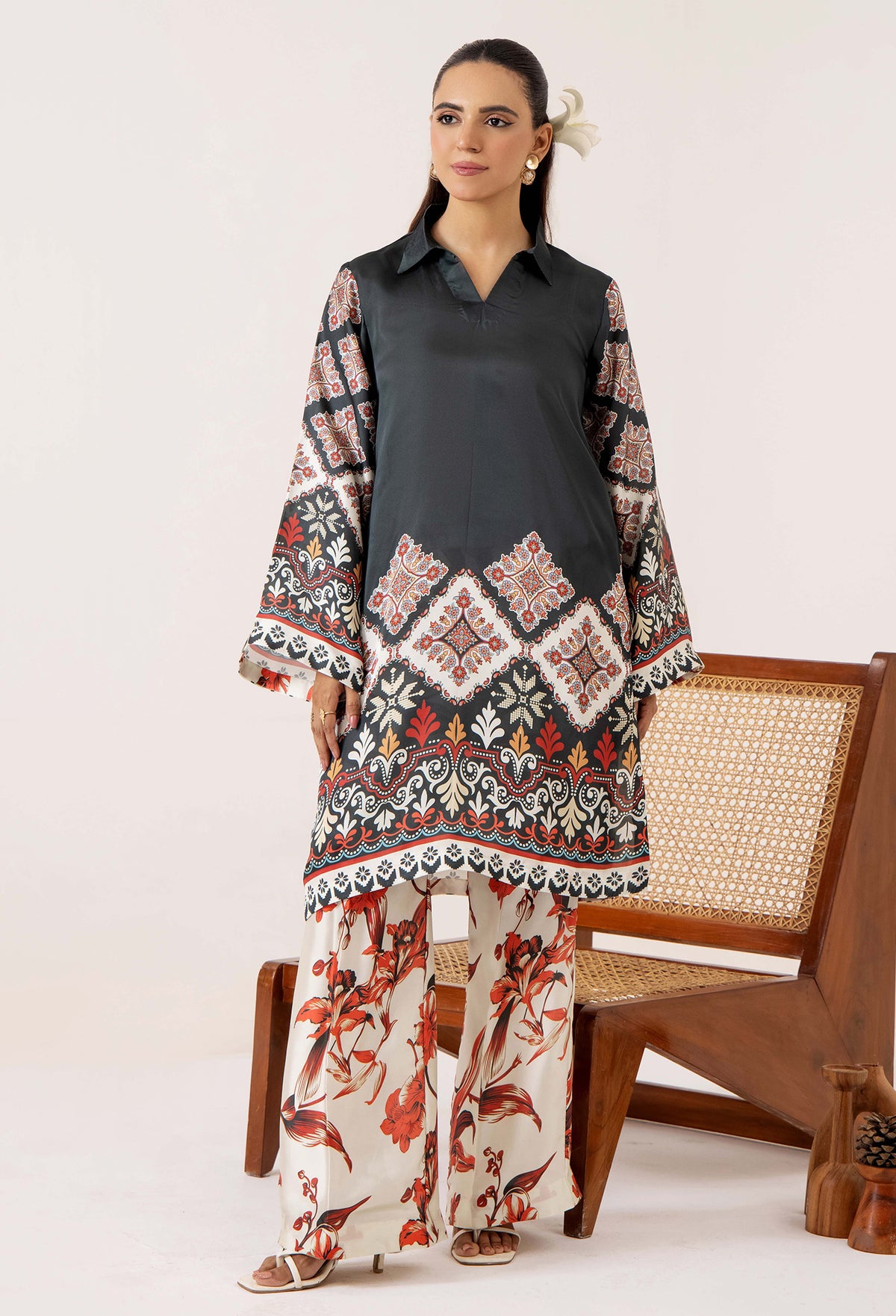 2 Piece – Printed Shamoz Silk