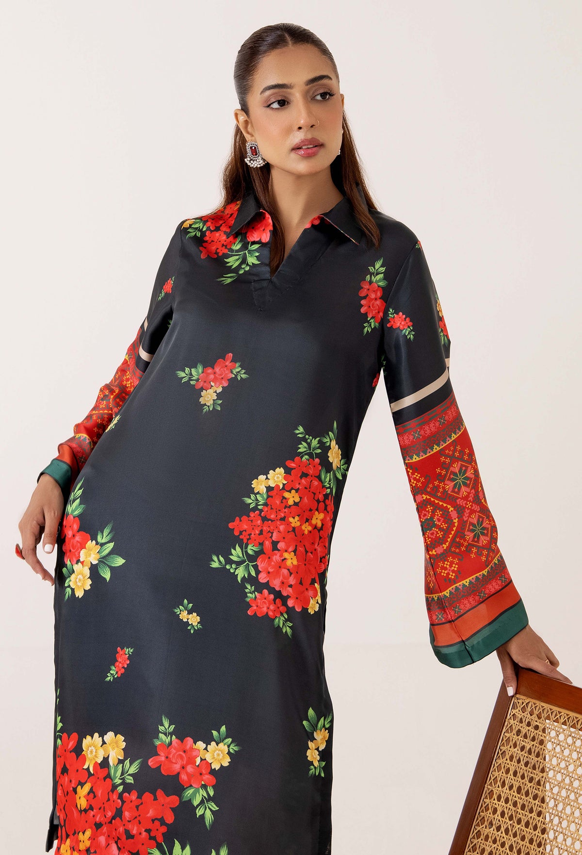2 Piece – Printed Shamoz Silk