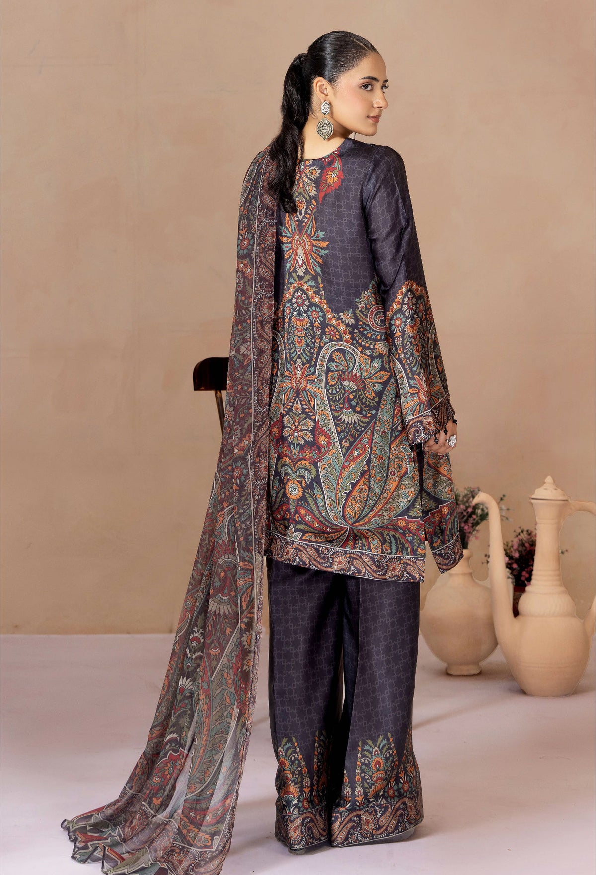 3 Piece – Printed Shamoz Silk