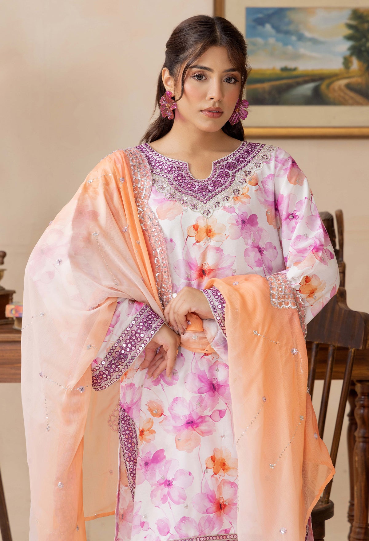3 Piece – Printed Lawn
