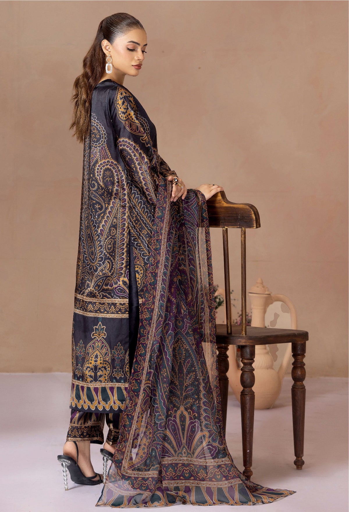 3 Piece – Printed Shamoz Silk