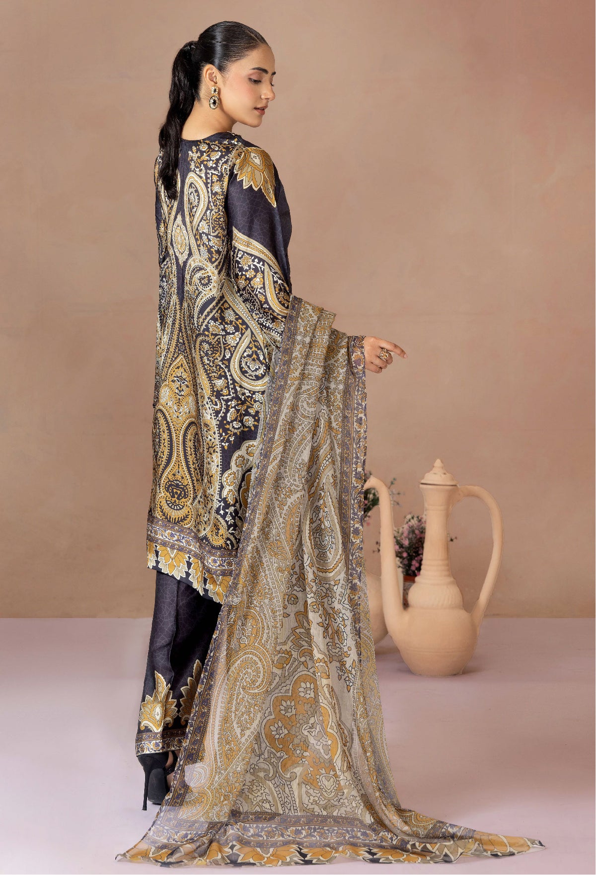3 Piece – Printed Shamoz Silk