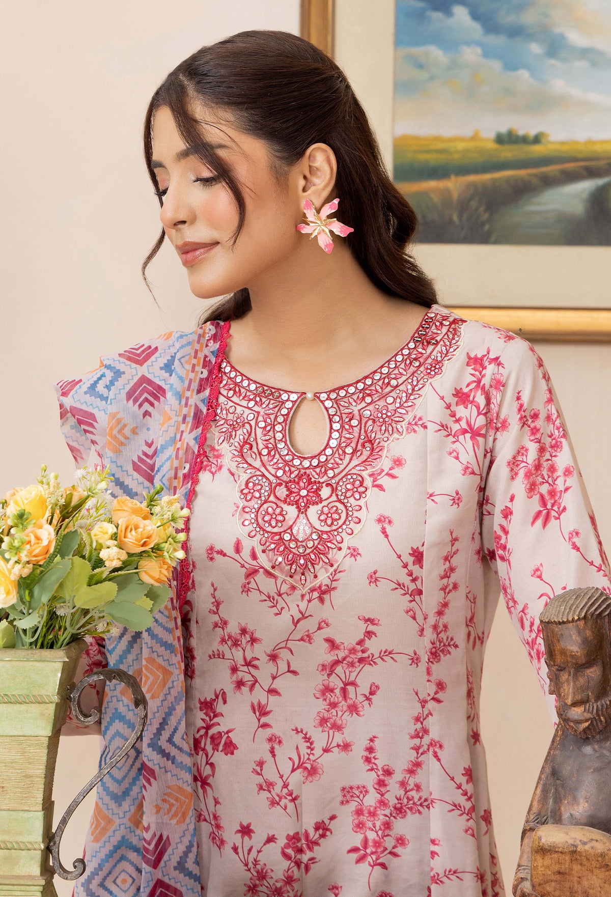 3 Piece – Printed Lawn