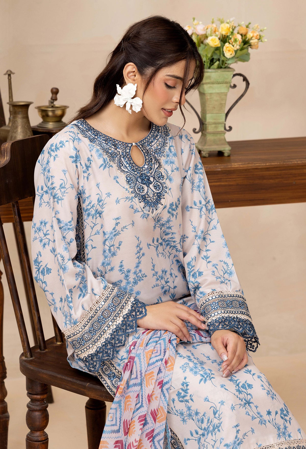 3 Piece – Printed Lawn