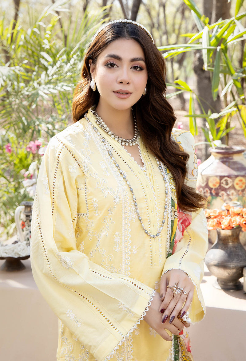 Blossom Unstitched Embroidered Lawn by Adan's Libas