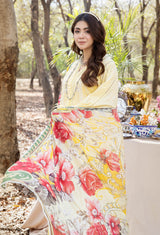 Blossom Unstitched Embroidered Lawn by Adan's Libas