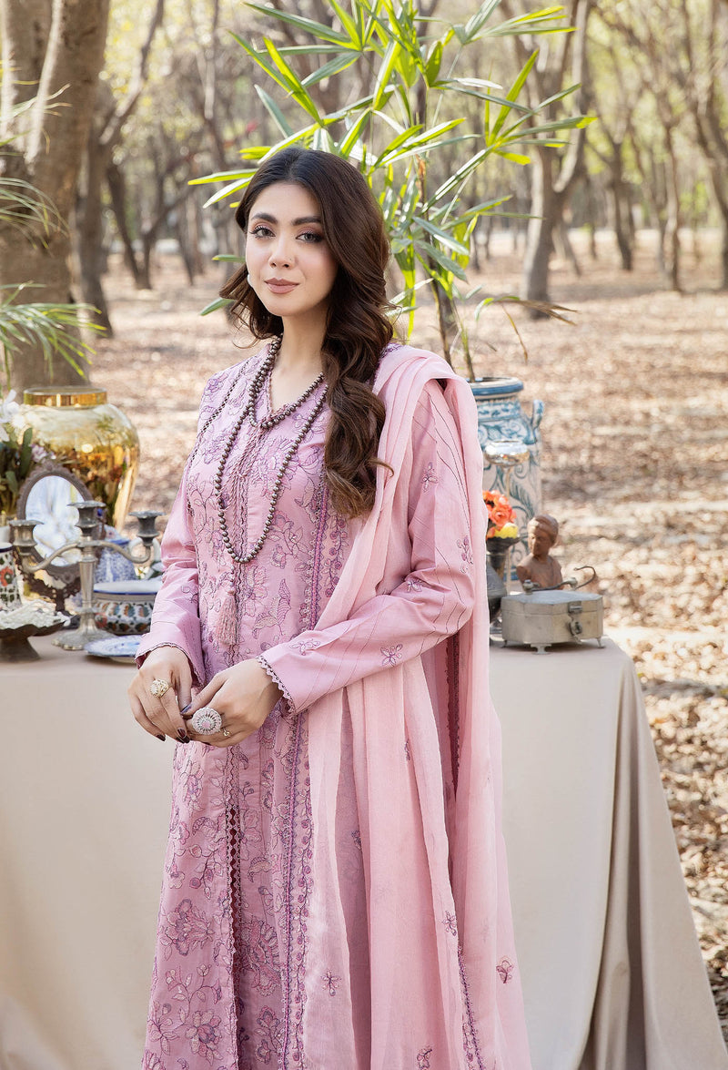 Blossom Unstitched Embroidered Lawn by Adan's Libas