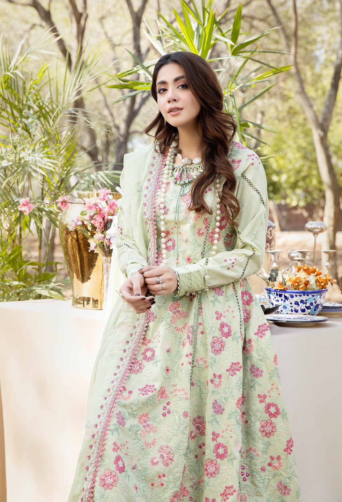Blossom Unstitched Embroidered Lawn by Adan's Libas
