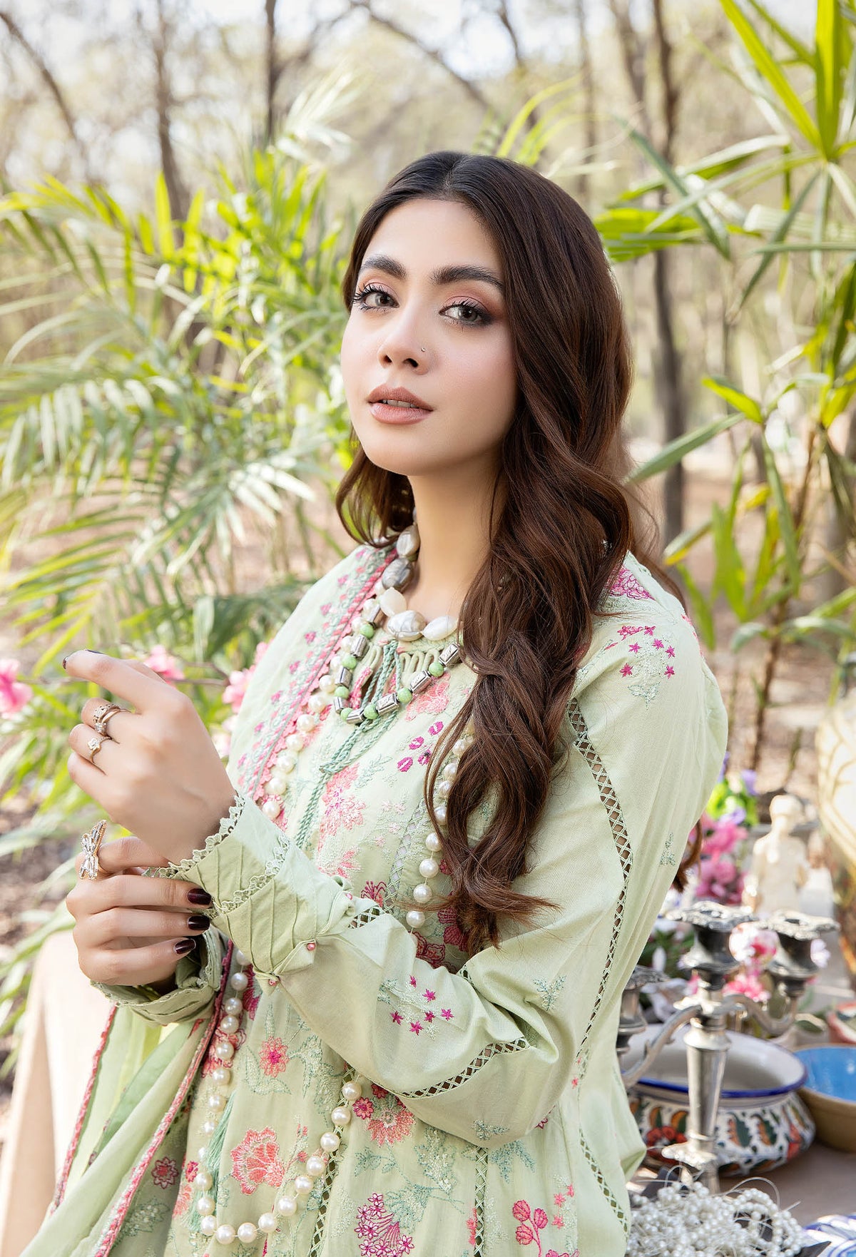 Blossom Unstitched Embroidered Lawn by Adan's Libas