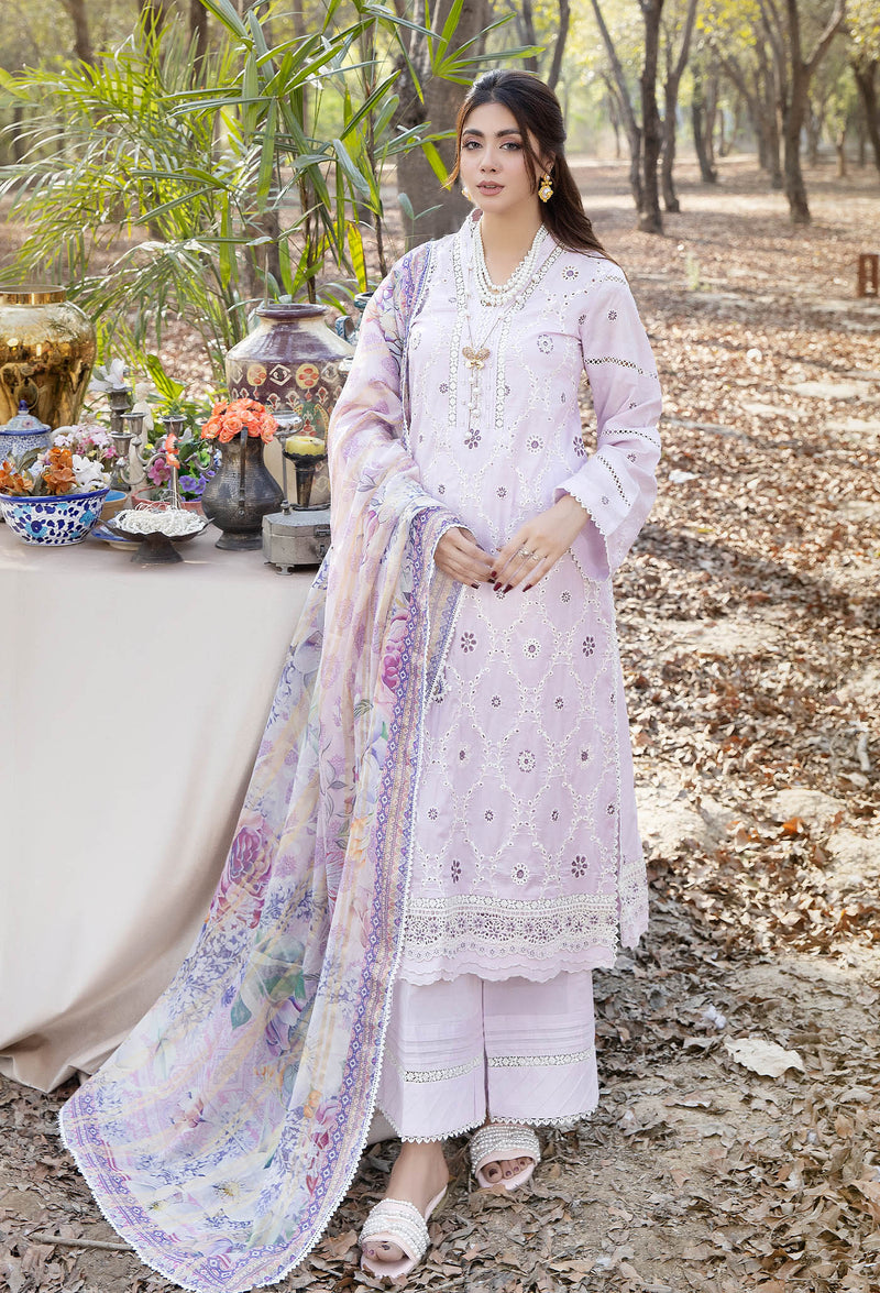 Blossom Unstitched Embroidered Lawn by Adan's Libas