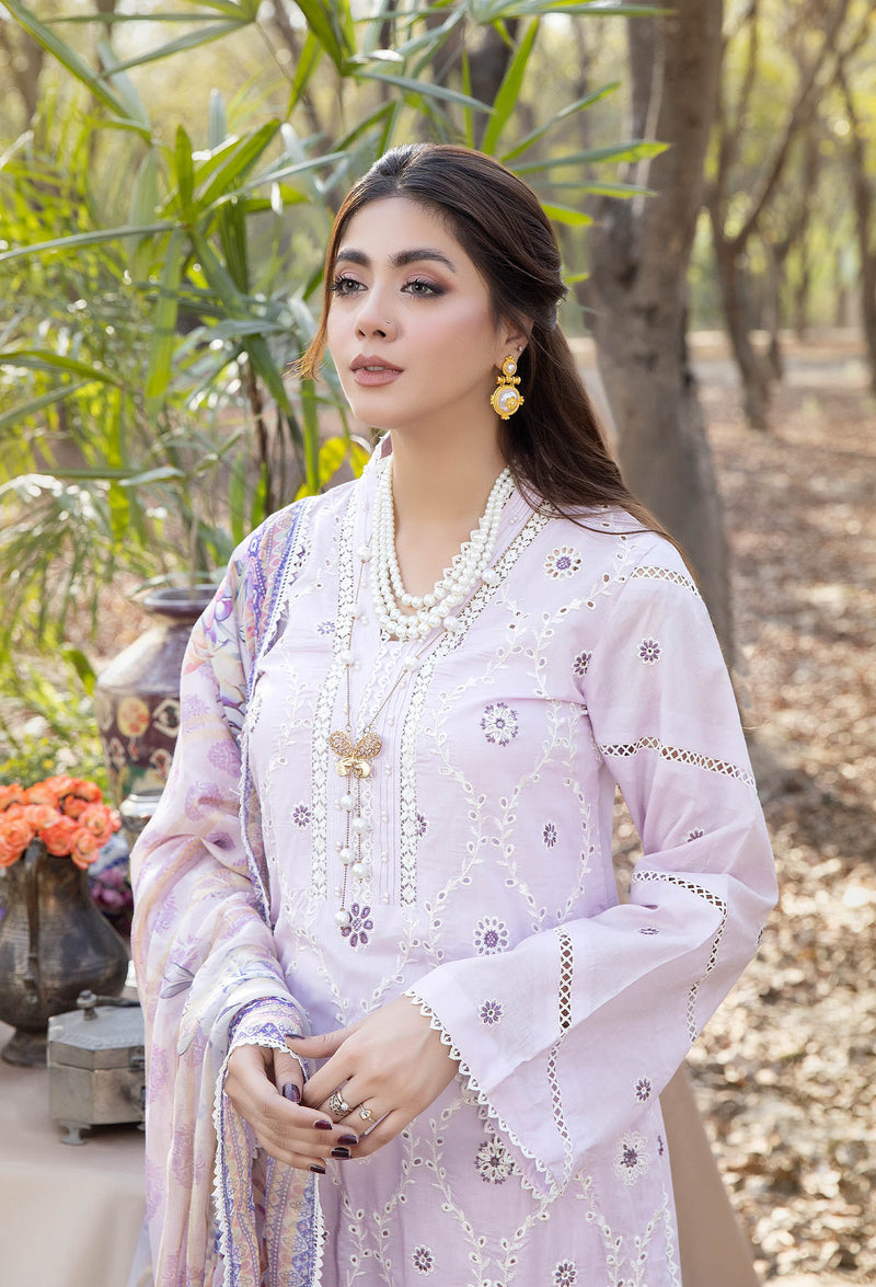 Blossom Unstitched Embroidered Lawn by Adan's Libas