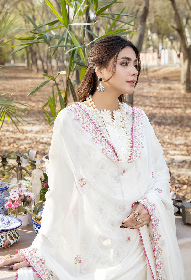 Blossom Unstitched Embroidered Lawn by Adan's Libas