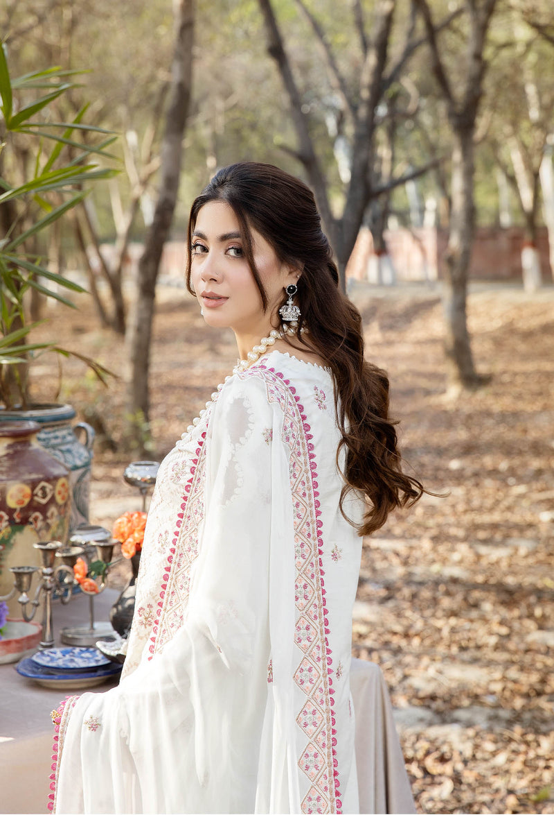 Blossom Unstitched Embroidered Lawn by Adan's Libas