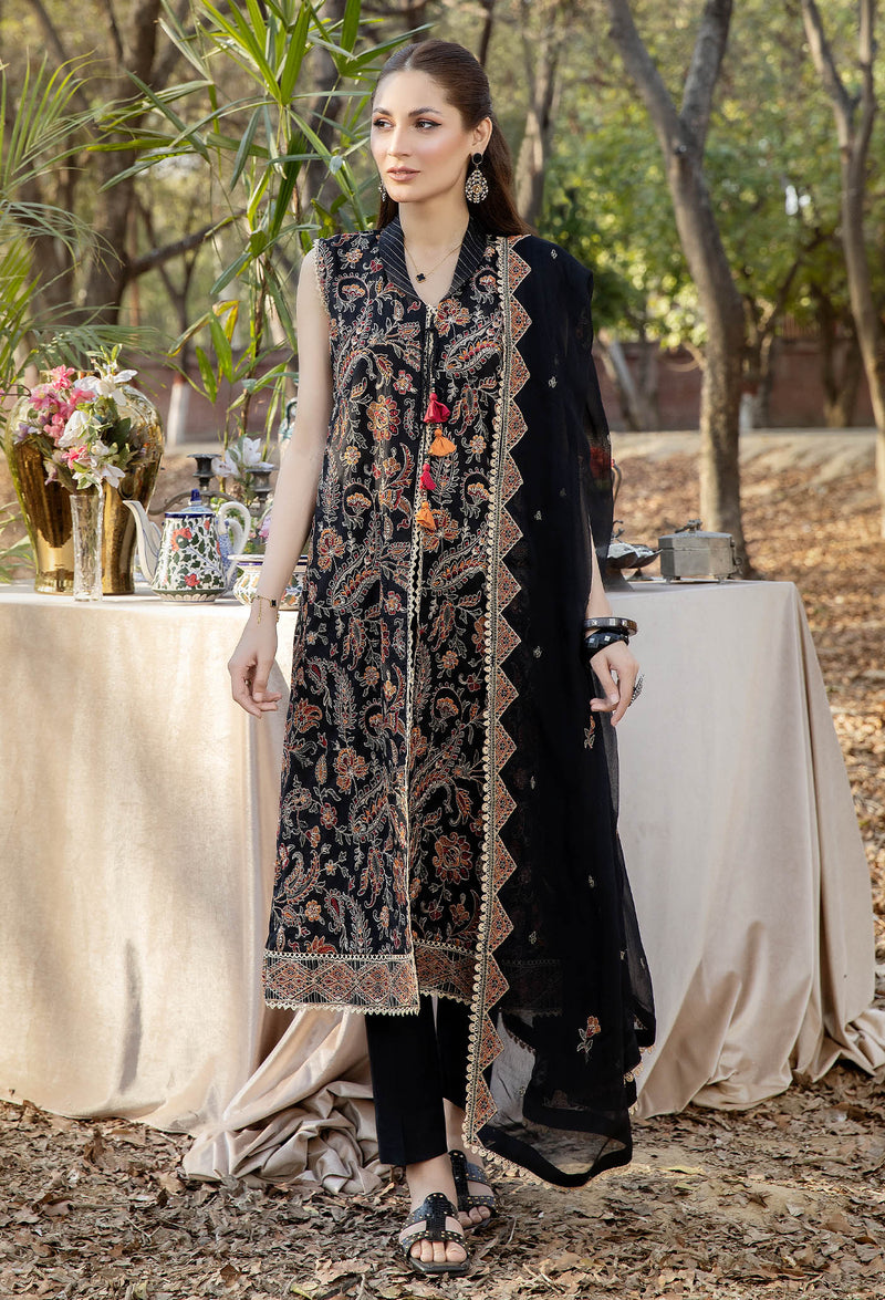 Blossom Unstitched Embroidered Lawn by Adan's Libas
