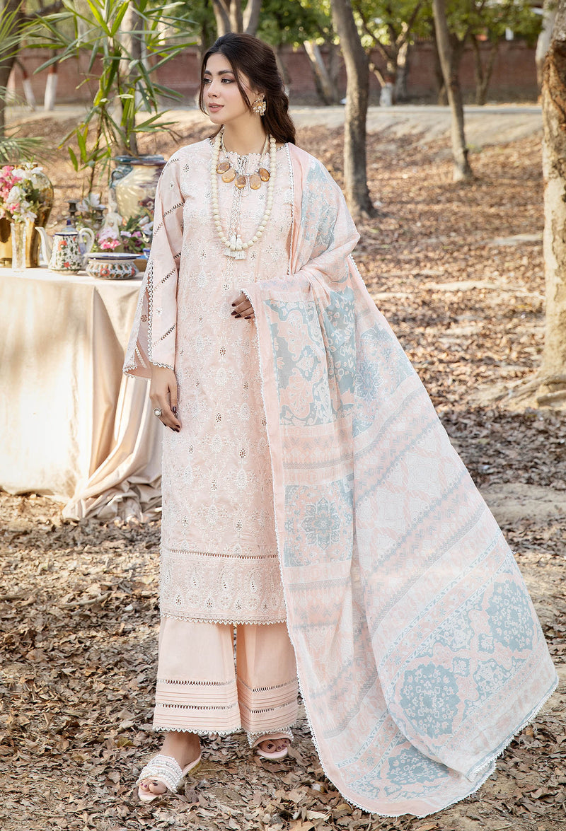 Blossom Unstitched Embroidered Lawn by Adan's Libas