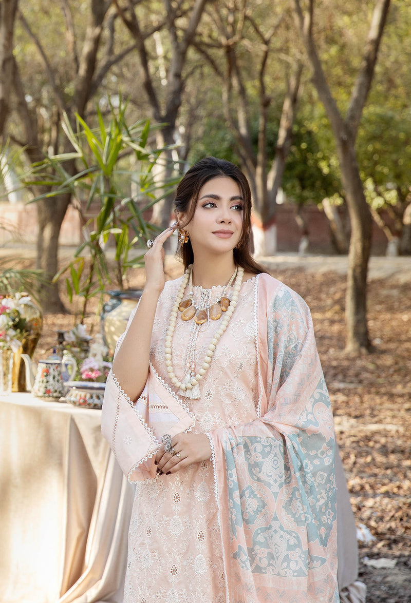 Blossom Unstitched Embroidered Lawn by Adan's Libas