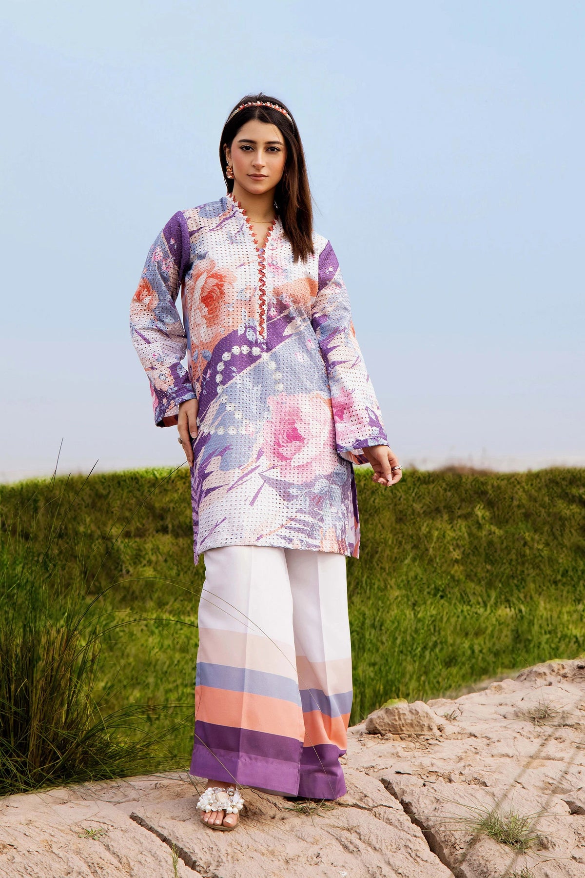 2 Piece – Embroidered Jacquard