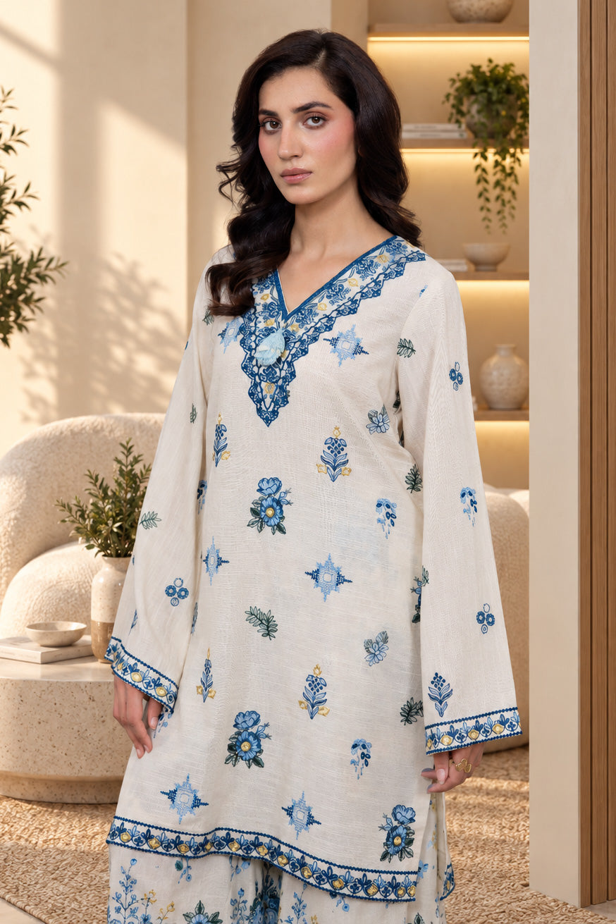 2 PIECE - EMBROIDERED KHADDAR