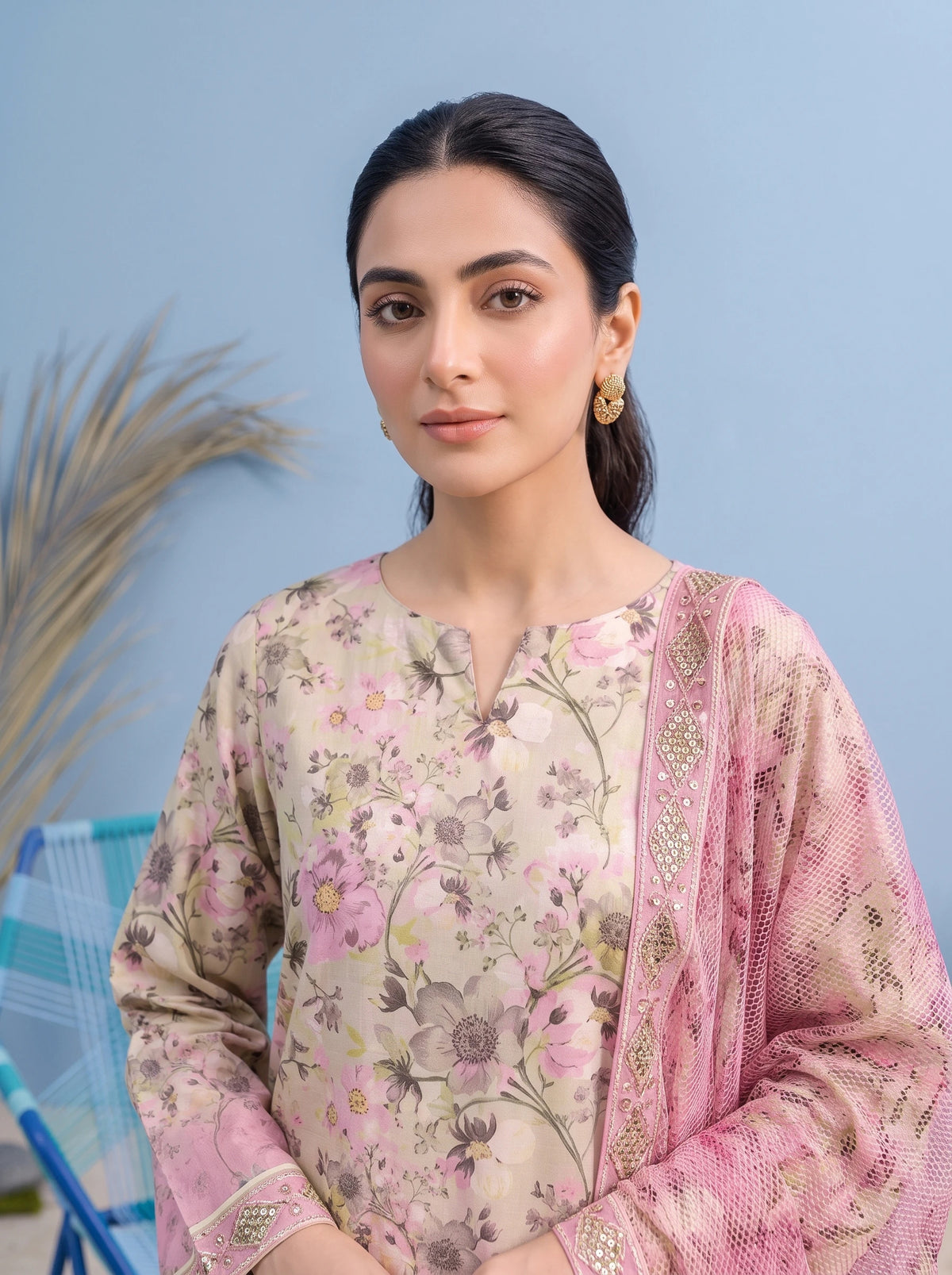 3 Piece – Printed Lawn