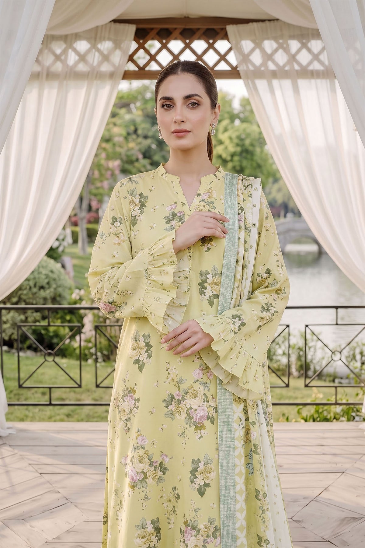 3 Piece – Printed Lawn