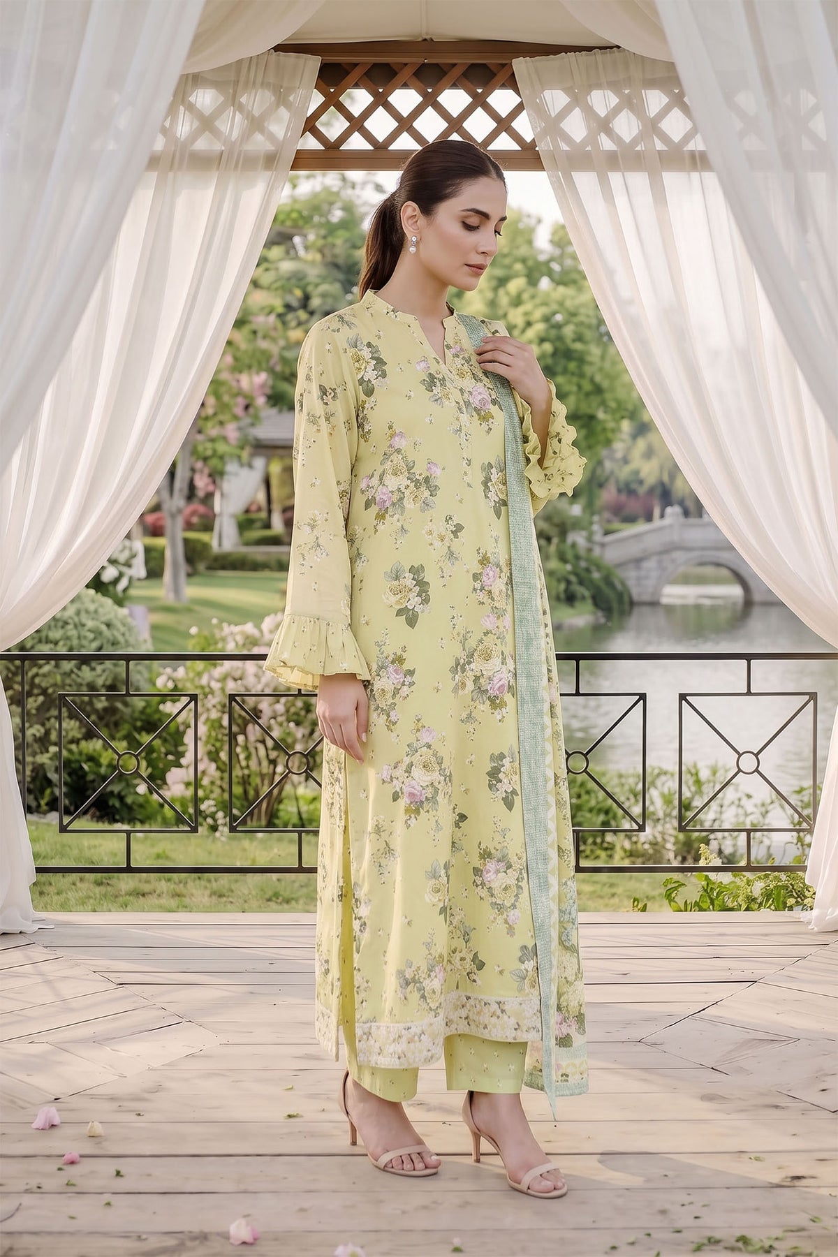 3 Piece – Printed Lawn