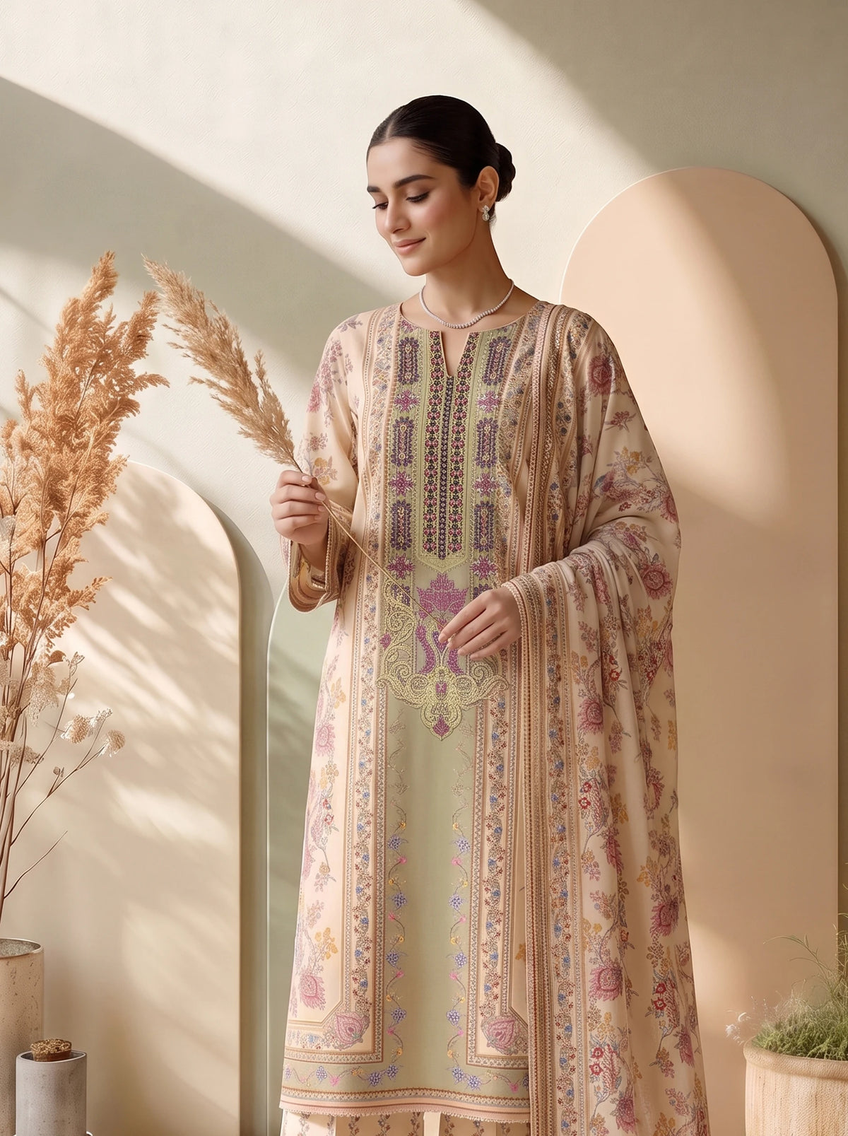 3 Piece – Printed Lawn