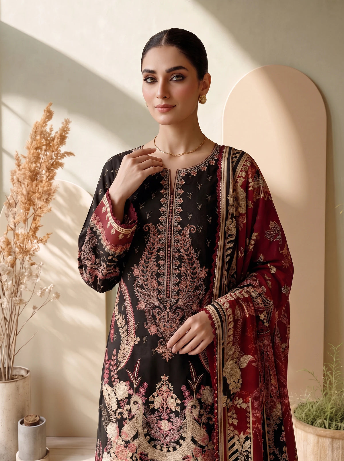 3 Piece – Printed Lawn