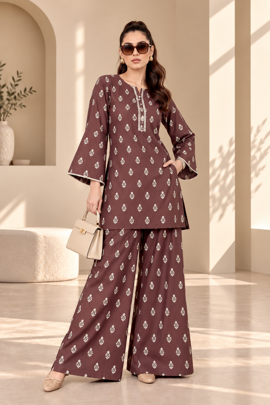 2 Piece – Embroidered Dhanak